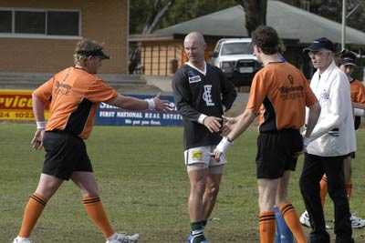 Captains Durie & Thorn & Umpire Owen