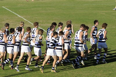 Mooroopna - players warmup