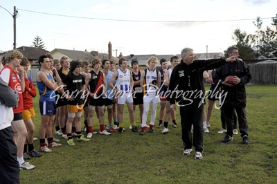 Coach Dwyer & Players Training