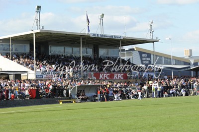 JB McDonald Grandstand & Crowd