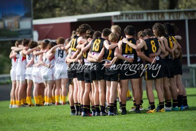 All Bushies Players Huddle