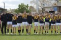 All Mansfield players line up