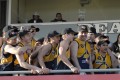 Mansfield players on Grandstand