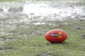 Rain in centre with Worksafe Footy