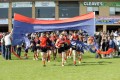 Shepp United players & Banner