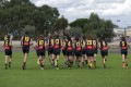 All Bushies Players Warm Up